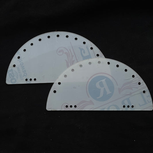 اكليرك شفاف نصف دائرة